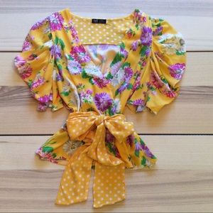 Zara Yellow Floral Blouse